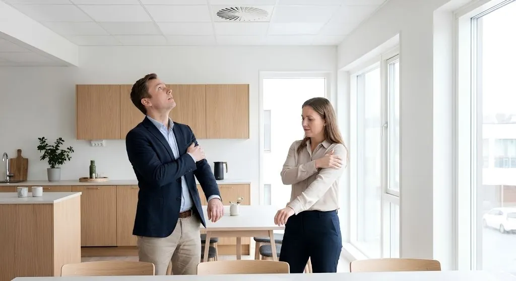Kontoransatte klædt på til et koldt indeklima