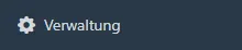 Seitenmenü mit hervorgehobener Verwaltung.
