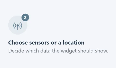 Step 2: Choose sensors or a location