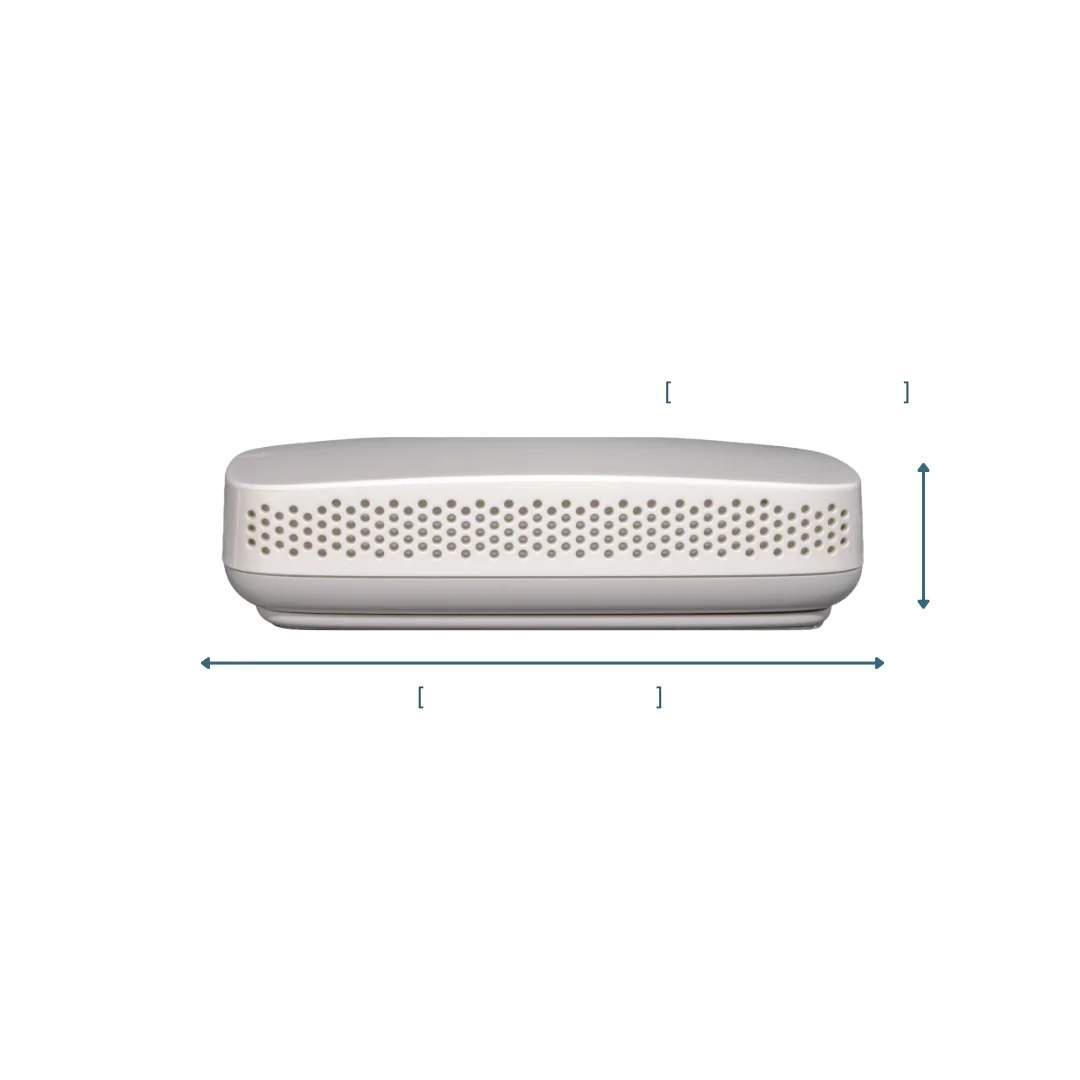 RoomAlyzer Air CO2 sensor, side view for physical dimensions