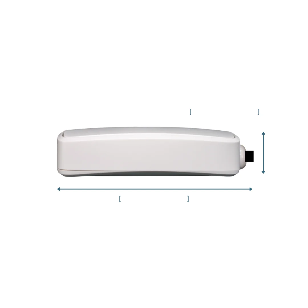 RoomAlyzer Water detector Compact (IP30), side view for physical dimensions