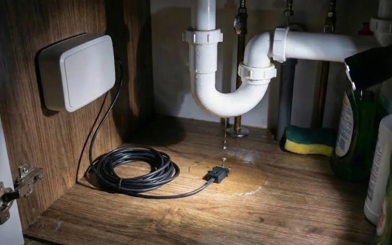 RoomAlyzer Water detector under a sink, spot leak detection with wireless alerts