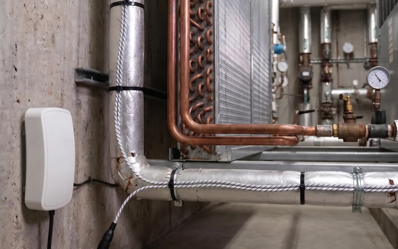 RoomAlyzer Water rope in a server room, continuous zone water monitoring